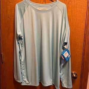 NWT 3X Columbia long sleeve Turquoise Omni-Shade Shirt